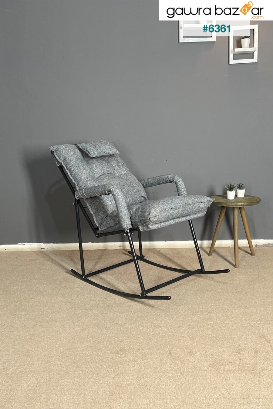 Alice Rocking Chair &amp; Lounge Chair Rocking Chair Tv Chair Gray KANEPY 0