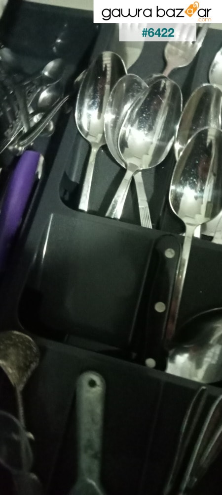 سكين درج ماكسي وأدوات مائدة فحم الإنتراسيت مع منزلق منزلق قابل للتعديل