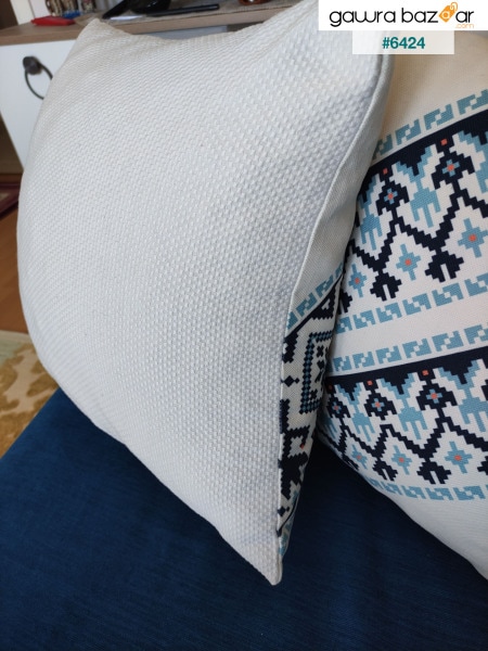 الأزرق العرقية تصميم الرقمية المطبوعة هدية ديكور غطاء وسادة أريكة 4 مقاعد مجموعة غطاء وسادة
