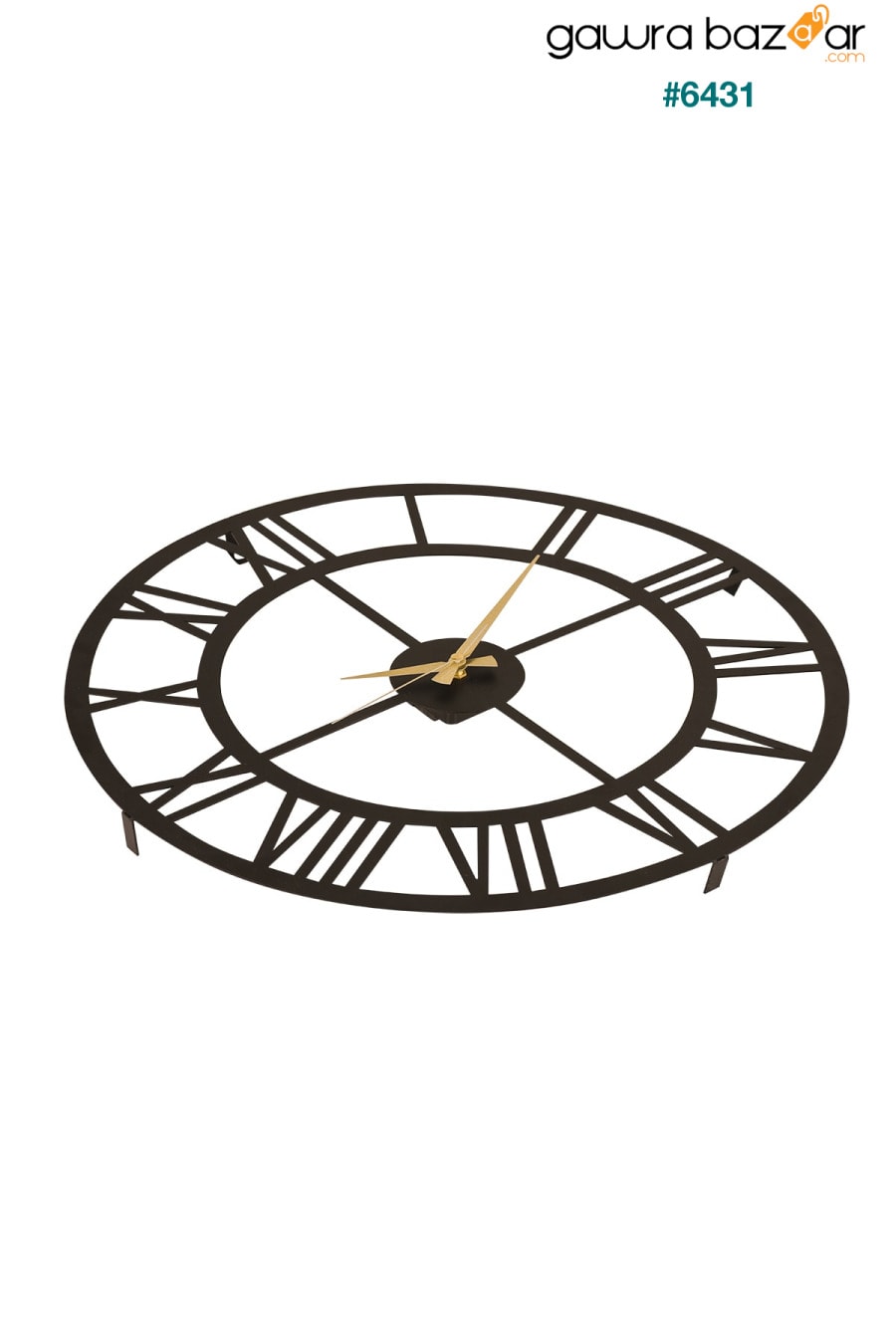 مويكا ساعة حائط معدنية بأرقام رومانية سوداء 50x50 سم Mds-50 Muyika Design 4