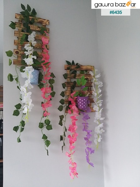 حامل زهور بتصميم ديكور خشبي مكون من 4 مجموعات