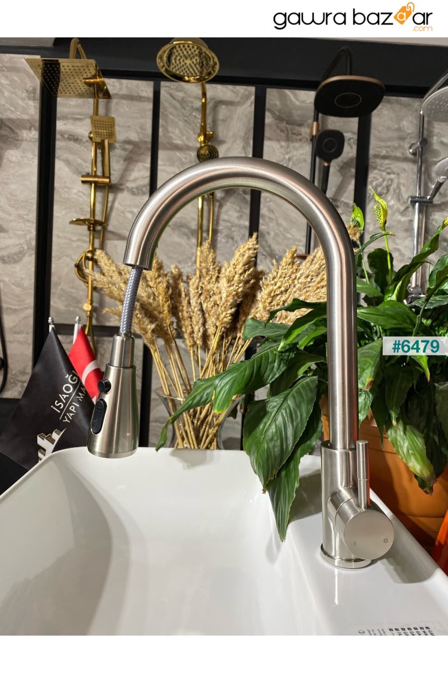 Inox Ginza Design Spiral Kitchen Faucet Spiral Sink Tap Kitchen Mixer with Pivational Head İSAOĞLU YAPI 1