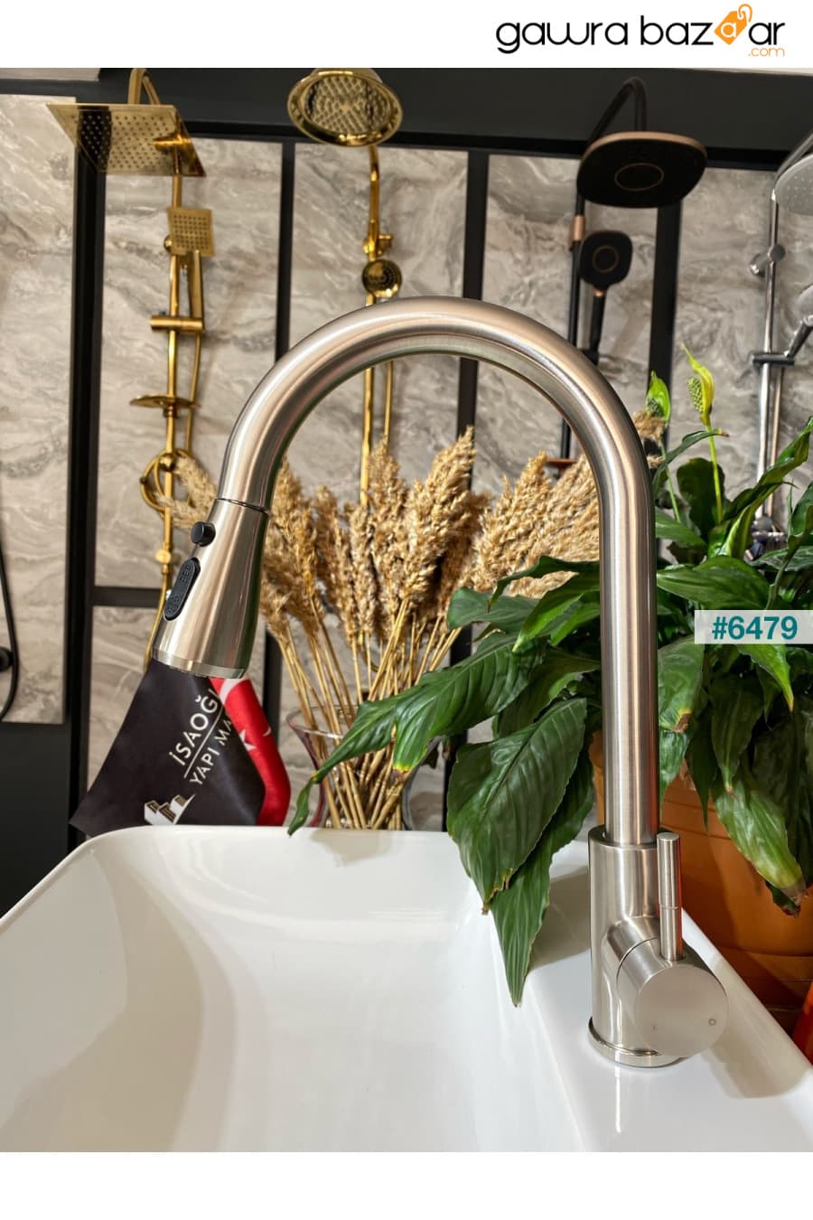 Inox Ginza Design Spiral Kitchen Faucet Spiral Sink Tap Kitchen Mixer with Pivational Head İSAOĞLU YAPI 0