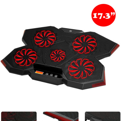 Gp5 E-sport Design 5 Fan Led Lcd Control Panel 15-17 &quot;متوافق مع Pro Stand Notebook Cooler