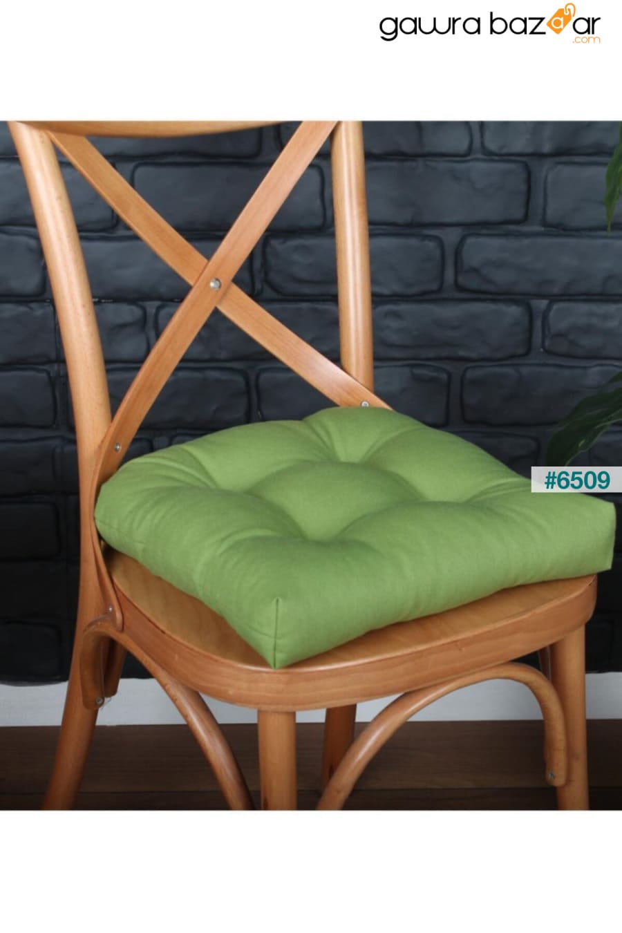 وسادة كرسي من Pofidik باللون الأخضر الذهبي ، بغرز خاصة 40x40 سم ALTINPAMUK 1