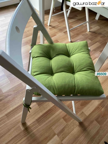 وسادة كرسي من Pofidik باللون الأخضر الذهبي ، بغرز خاصة 40x40 سم
