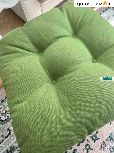 وسادة كرسي من Pofidik باللون الأخضر الذهبي ، بغرز خاصة 40x40 سم