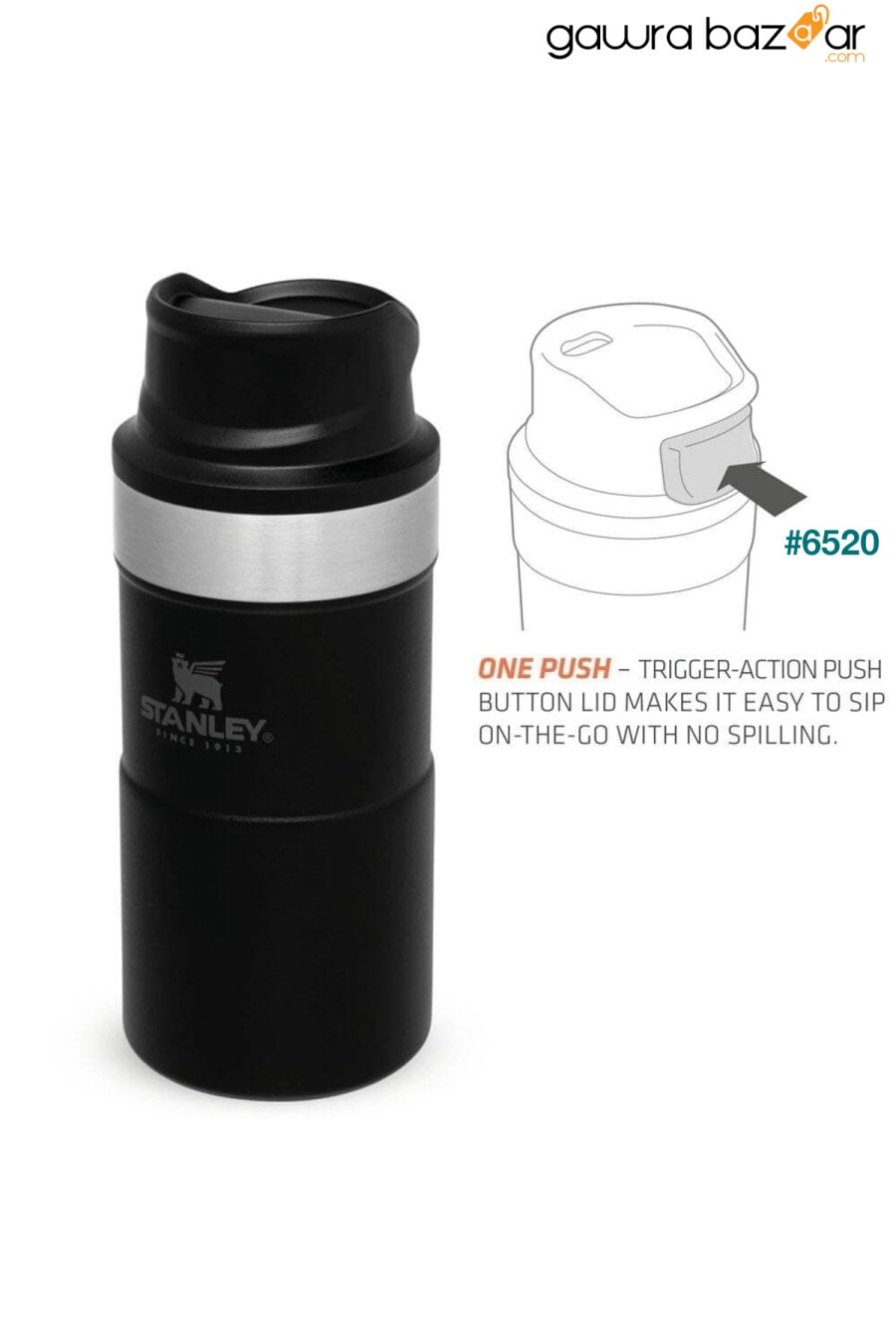 Classic Trigger-Action Black Thermos Cup 0.25 LT Stanley 4