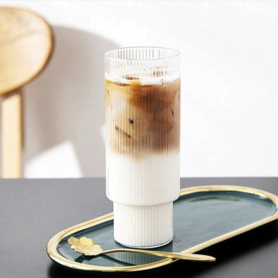 كأس اوريغامي كبير الحجم مقاوم للحرارة | فنجان القهوة والتقديم | الزجاج البورسليكات
