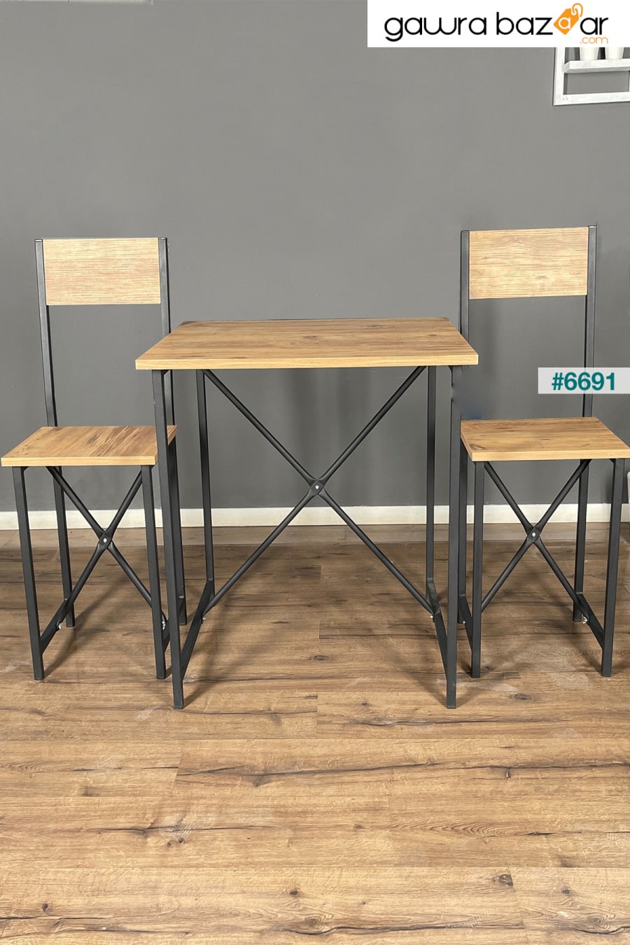 Seguro 2 كرسي و 1 قطعة 60x72 طقم وطاولة بلكون حديقة 60x72 Berta Concept 1