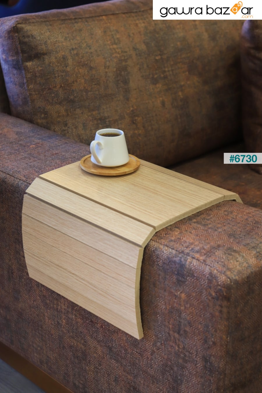 طاولة قهوة محمولة وأريكة من خشب البلوط 45x25.5 سم Mobitell 0