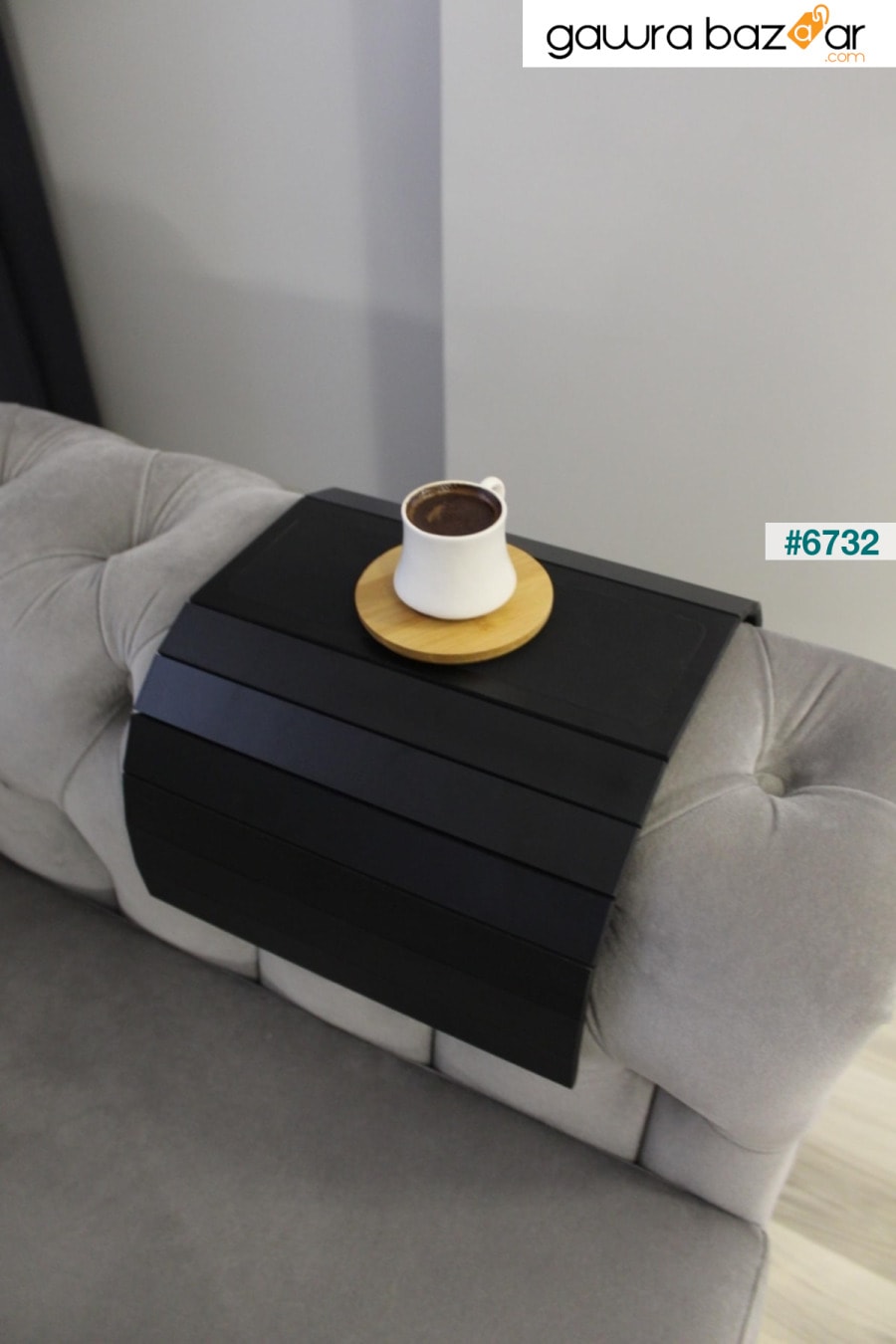 مسند ذراع أريكة مصنوع من الجلد ، طاولة قهوة ، طاولة جانبية للمقعد ، صينية أريكة ، طاولة قهوة محمولة Mobitell 2