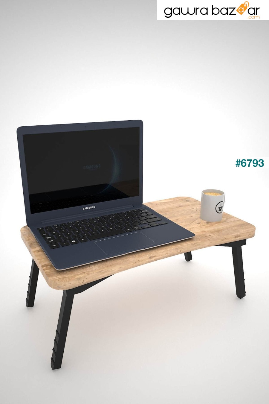 طاولة كمبيوتر محمول طاولة إفطار محمولة قابلة للطي مكتب خشب الصنوبر الأطلسي Mobezzo 2