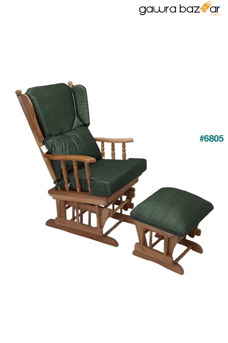 كرسي هزاز كرسي هزاز كرسي استرخاء هيكل خشبي طبيعي / 10 vavonni 2