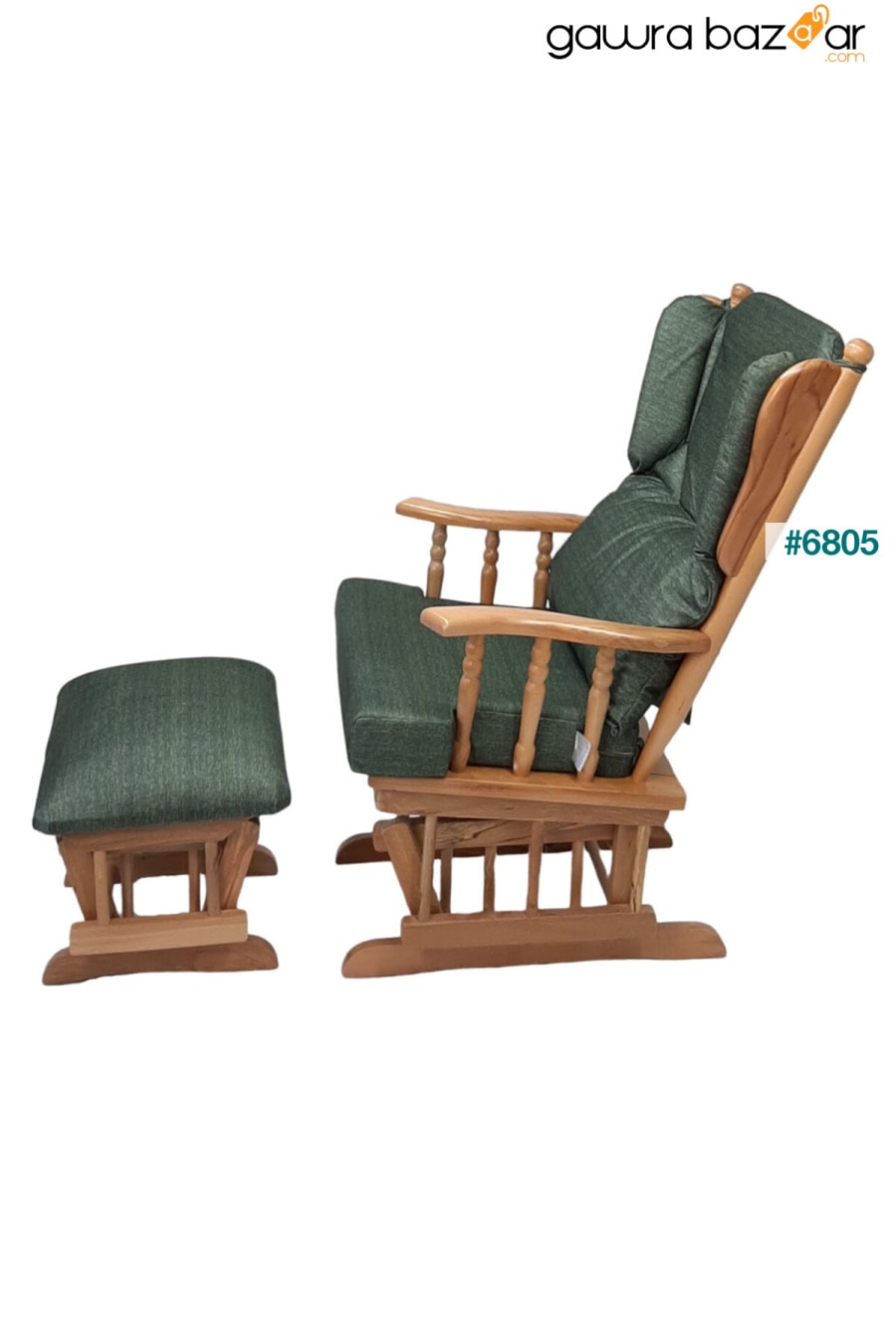كرسي هزاز كرسي هزاز كرسي استرخاء هيكل خشبي طبيعي / 10 vavonni 3