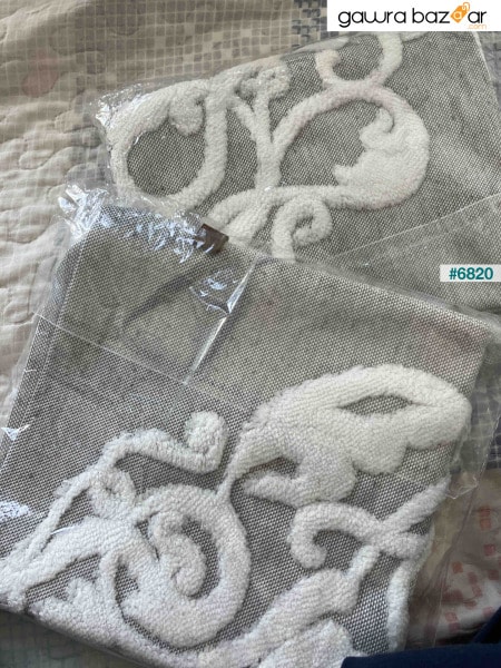 البوهيمي تصميم خاص لكمة لكمة نمط الزخرفية غطاء وسادة رمي رمادي دمشقي