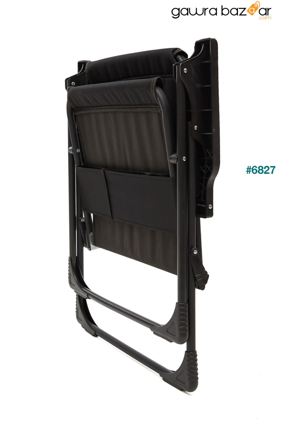 كرسي تخييم قابل للطي من ناتورا - أسود مع حامل أكواب بيضاوي moniev 5