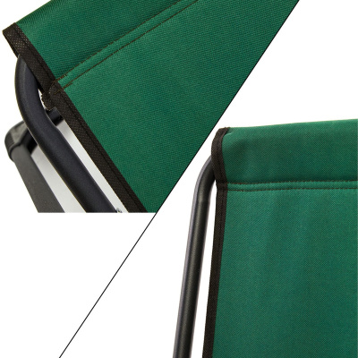ناتورا 2 قطعة كرسي تخييم قابل للطي كرسي رحلات مستطيل أخضر مع حامل أكواب