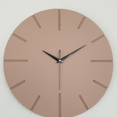نسخة - ديكور خاص ساعة حائط خشبية يدوية الصنع