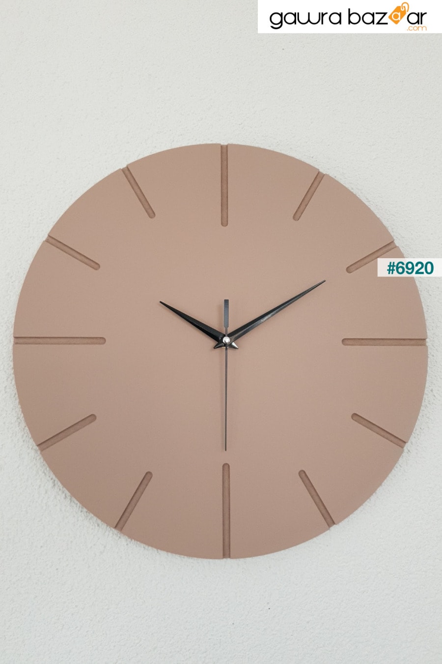 نسخة - ديكور خاص ساعة حائط خشبية يدوية الصنع BAN MOD 1