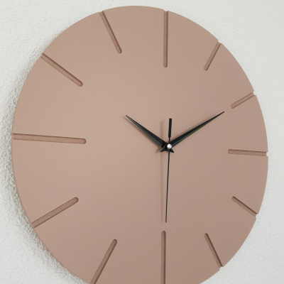 نسخة - ديكور خاص ساعة حائط خشبية يدوية الصنع