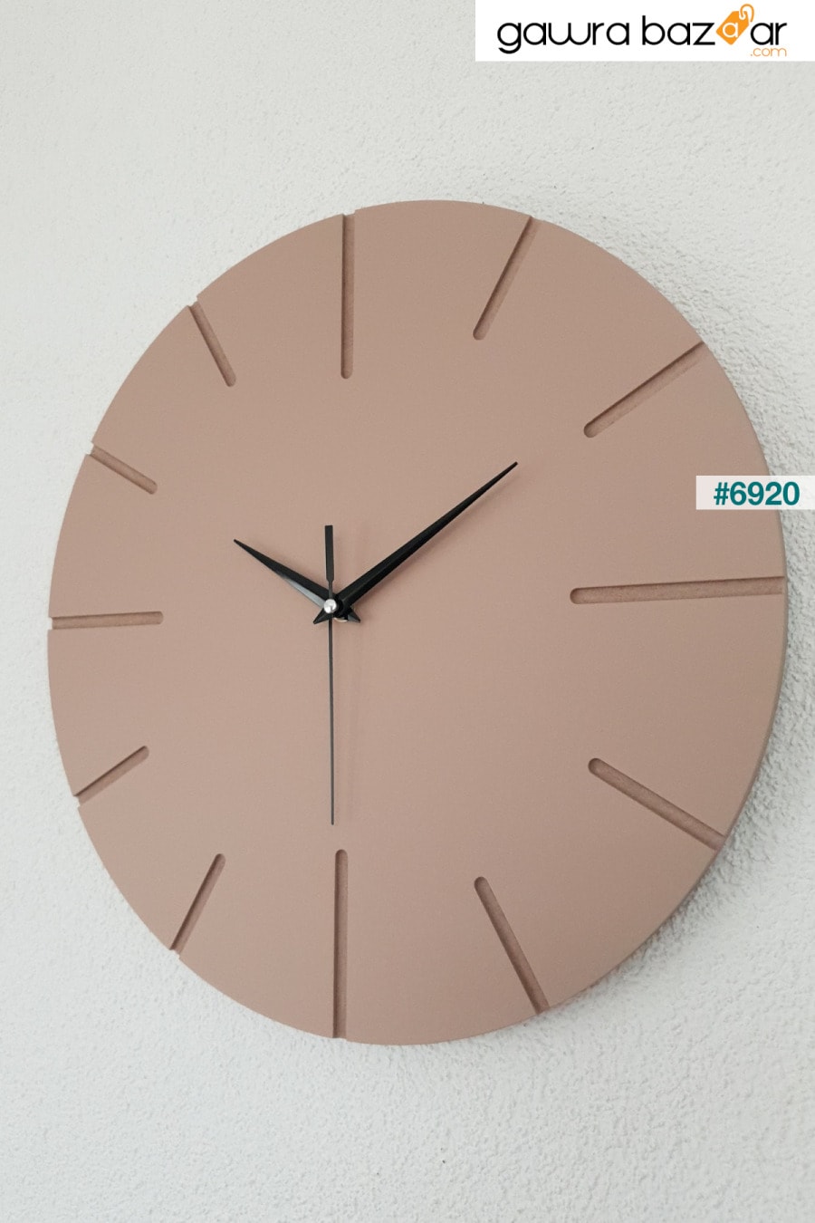 نسخة - ديكور خاص ساعة حائط خشبية يدوية الصنع BAN MOD 2