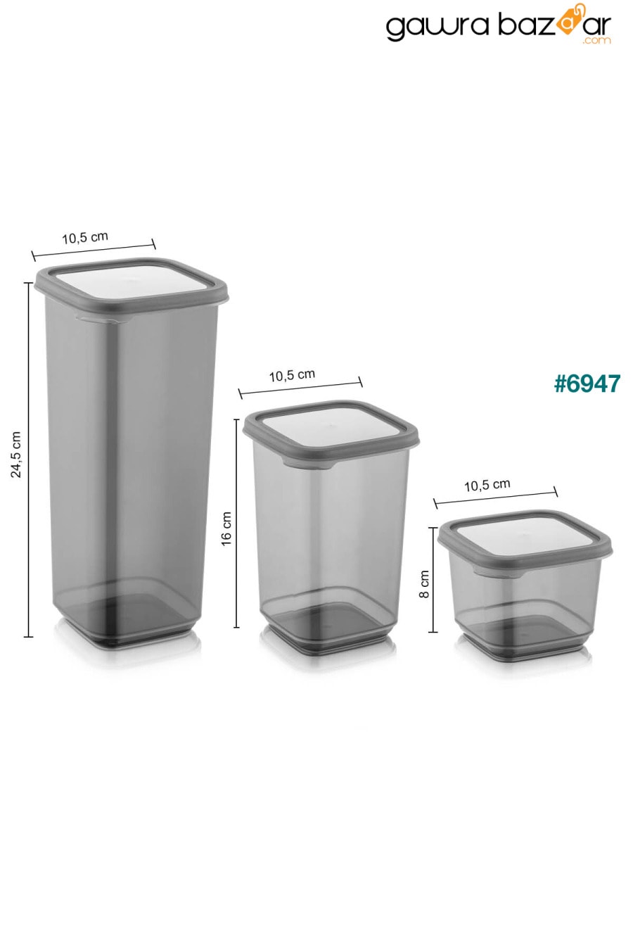 مجموعة من 12 حاوية تخزين طعام مربعة مع غطاء أنثراسايت 4x (0،50 LT -1،10 LT -1،70 LT) ملصق Meleni Home 3