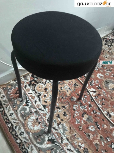 كرسي (4 قطع) أرجل سوداء ، قماش مينا ، أرجل أخطبوط معدنية Aygl-49