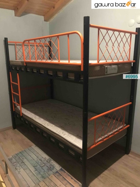 سرير بطابقين Metis 90x190 غرفة نوم الأطفال الصغار وسرير بطابقين معدني وسرير سرير