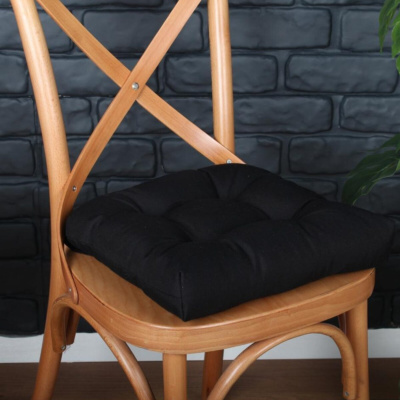 وسادة كرسي Pofidik الذهبية باللون الأسود ، مخيط خاص 40x40 سم