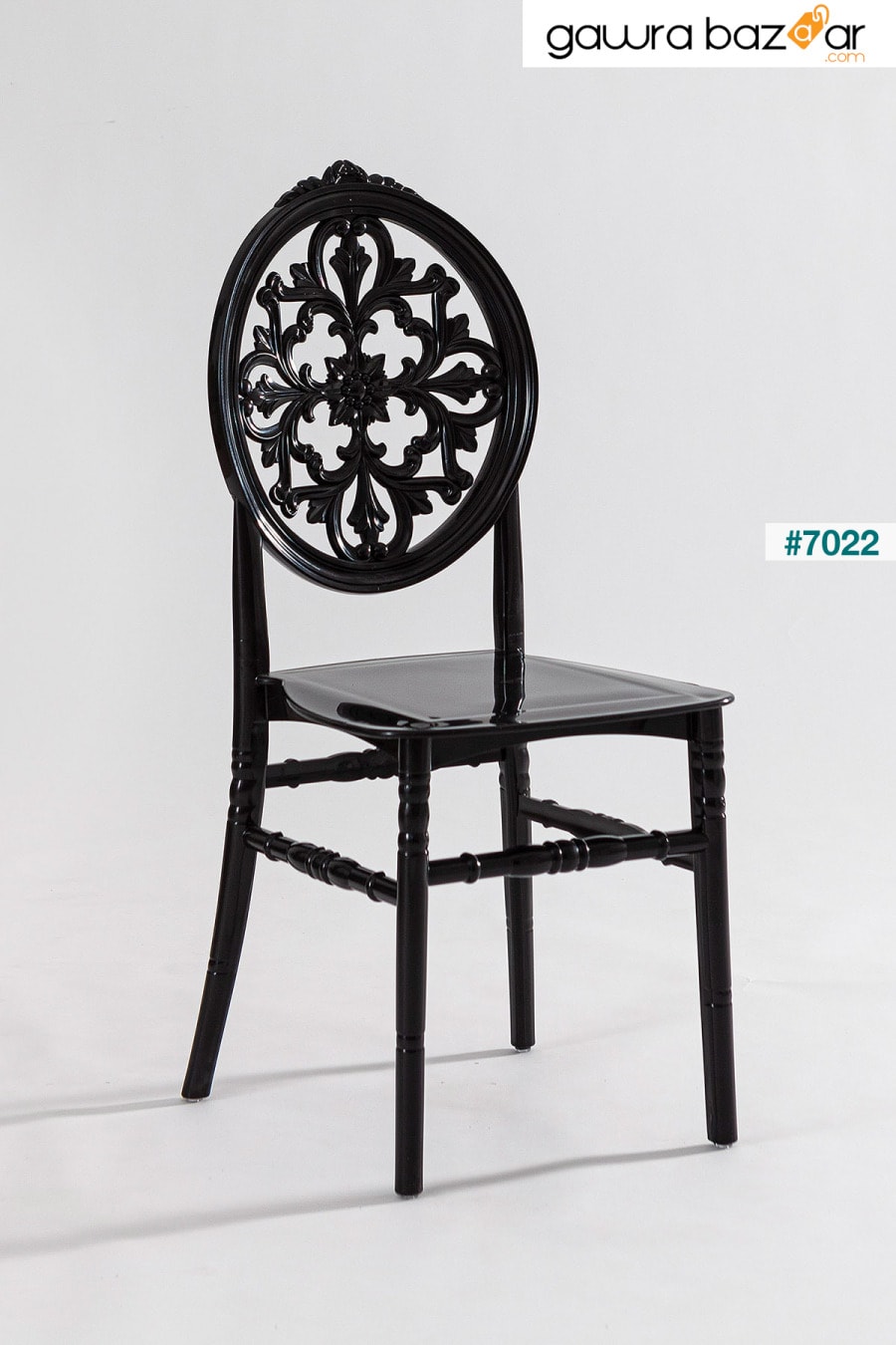 2 قطعة كرسي فينوس عملي أسود / شرفة-حديقة-مطبخ SANDALİE 1