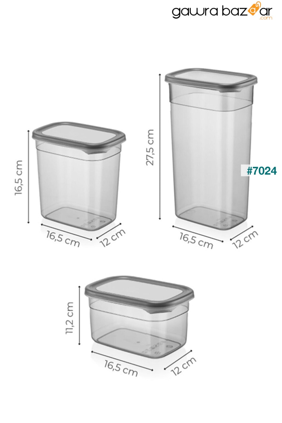 مجموعة من 12 حاوية تخزين مستطيلة مولي بملصقات طويلة -4 × (3.2 لتر- 2 لتر- 1.3 لتر) Kitchen Life 1