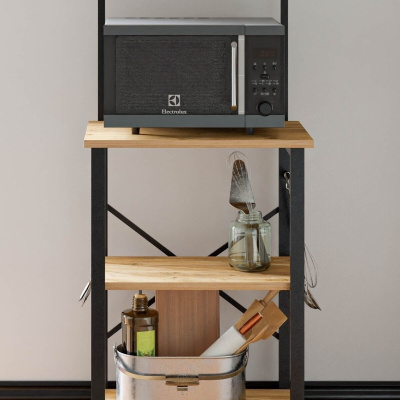 MB1 ارتفاع قابل للتعديل للمطبخ ، طاولة بار ، خزانة متعددة الأغراض ، جزيرة المطبخ - الصنوبر الأطلسي
