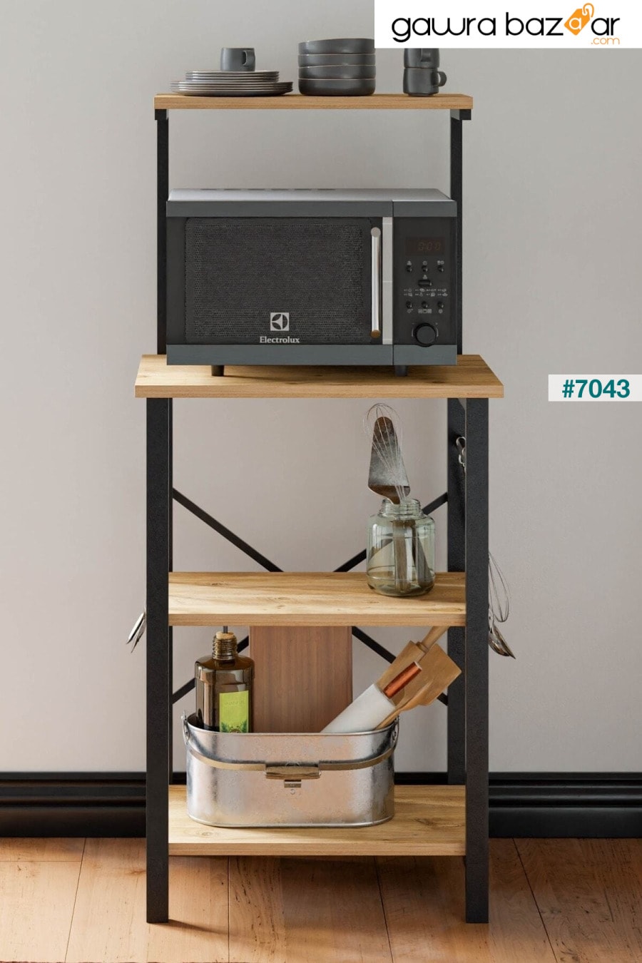 MB1 ارتفاع قابل للتعديل للمطبخ ، طاولة بار ، خزانة متعددة الأغراض ، جزيرة المطبخ - الصنوبر الأطلسي Ceramical 2