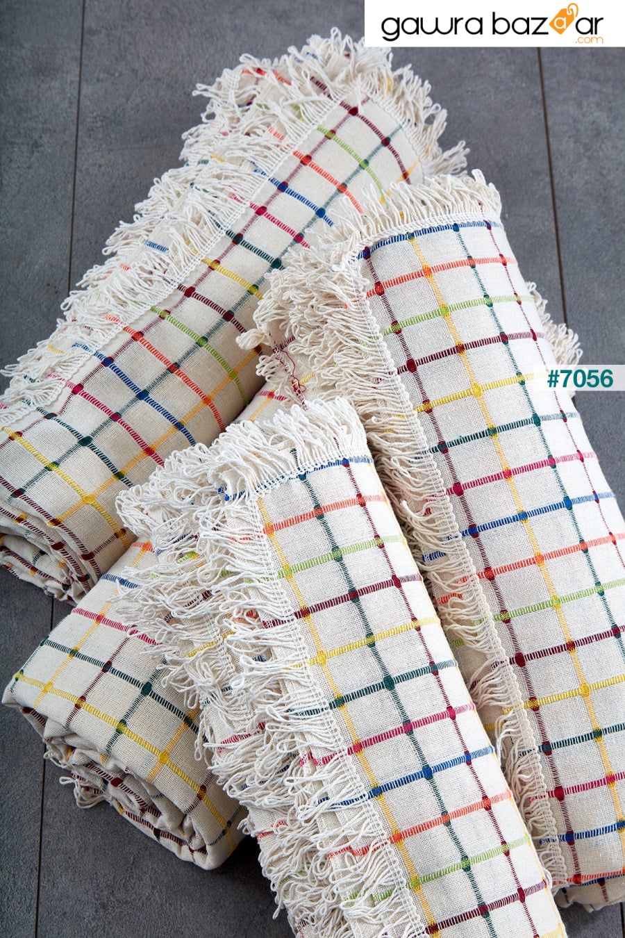 100٪ قطن بولدان İşifour مشط غطاء سرير أريكة متعدد الألوان (3 + 3 + 1 + 1) miss linda home collection 0