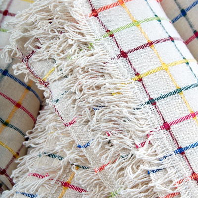 100٪ قطن بولدان İşifour مشط غطاء سرير أريكة متعدد الألوان (3 + 3 + 1 + 1)
