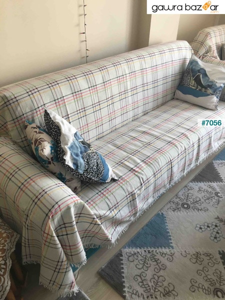 100٪ قطن بولدان İşifour مشط غطاء سرير أريكة متعدد الألوان (3 + 3 + 1 + 1)