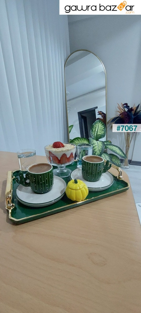 2 صواني عرض ديكور المنزل أدوات المائدة المطبخ صينية الشاي والقهوة