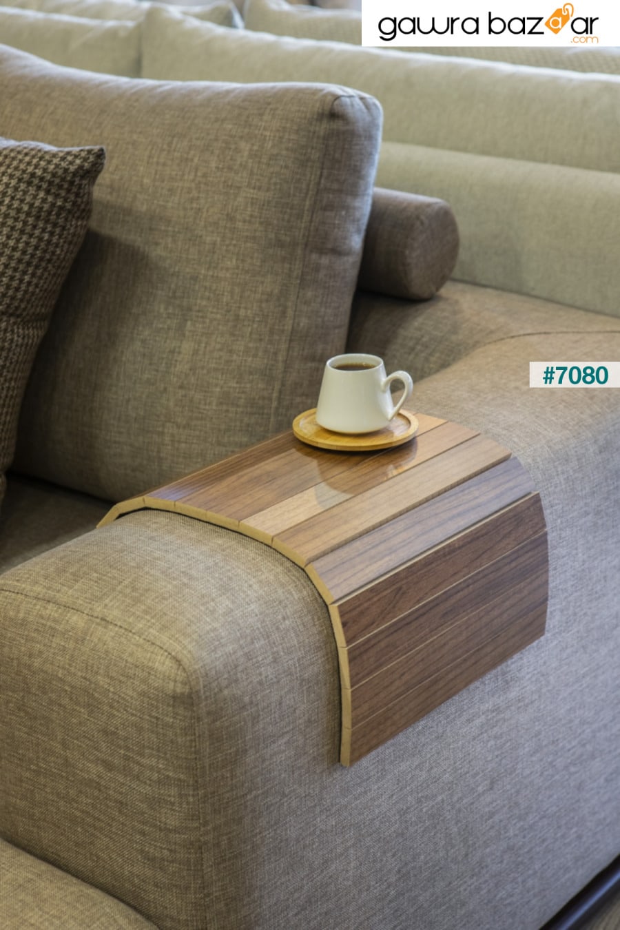 طاولة جانبية محمولة من خشب الجوز مقاس 45 × 25 Mobitell 0