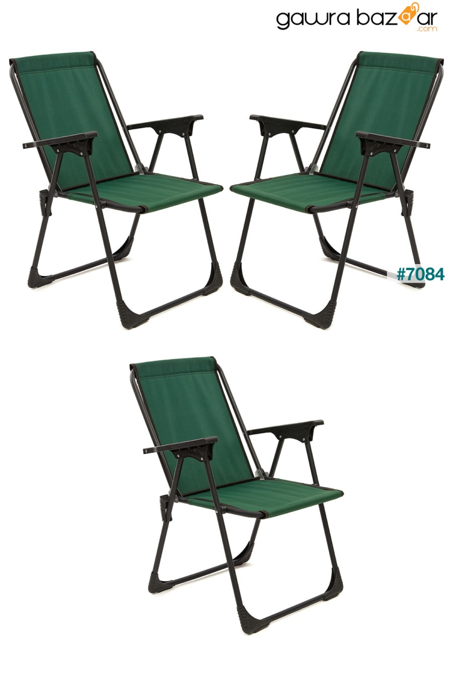 ناتورا 3 قطع كرسي تخييم قابل للطي - أخضر moniev 0