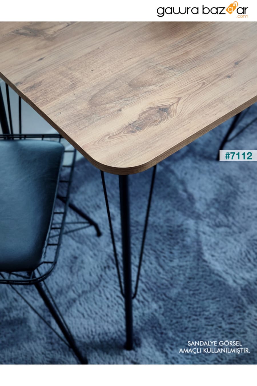أرجل معدنية 60x90 سم كسوف 2022 (طاولة واحدة) طاولة مطبخ طاولة دراسة للشرفة Yirmi15 6