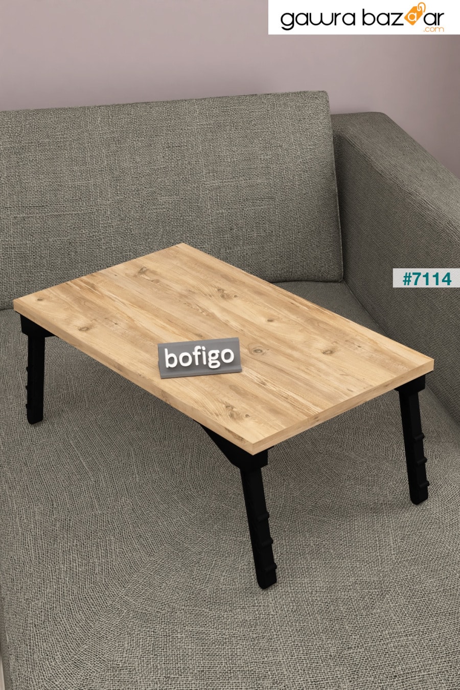 طاولة كمبيوتر محمول طاولة إفطار مكتب خشب الصنوبر Bofigo 1