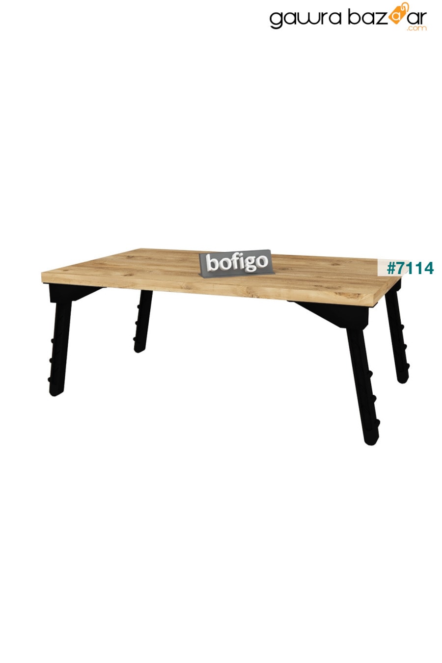 طاولة كمبيوتر محمول طاولة إفطار مكتب خشب الصنوبر Bofigo 6
