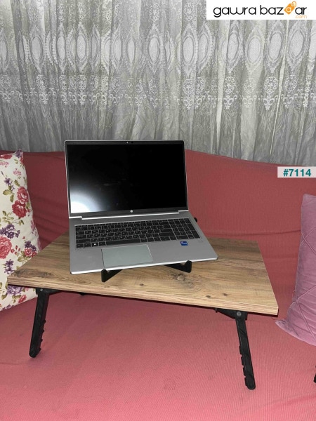 طاولة كمبيوتر محمول طاولة إفطار مكتب خشب الصنوبر