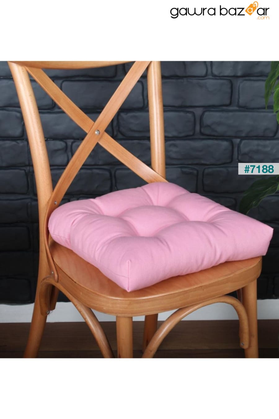 وسادة كرسي Pofidik باللون الوردي الذهبي ، مخيط خاص 40x40 سم ALTINPAMUK 1