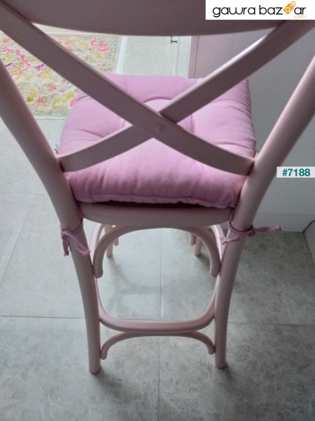 وسادة كرسي Pofidik باللون الوردي الذهبي ، مخيط خاص 40x40 سم