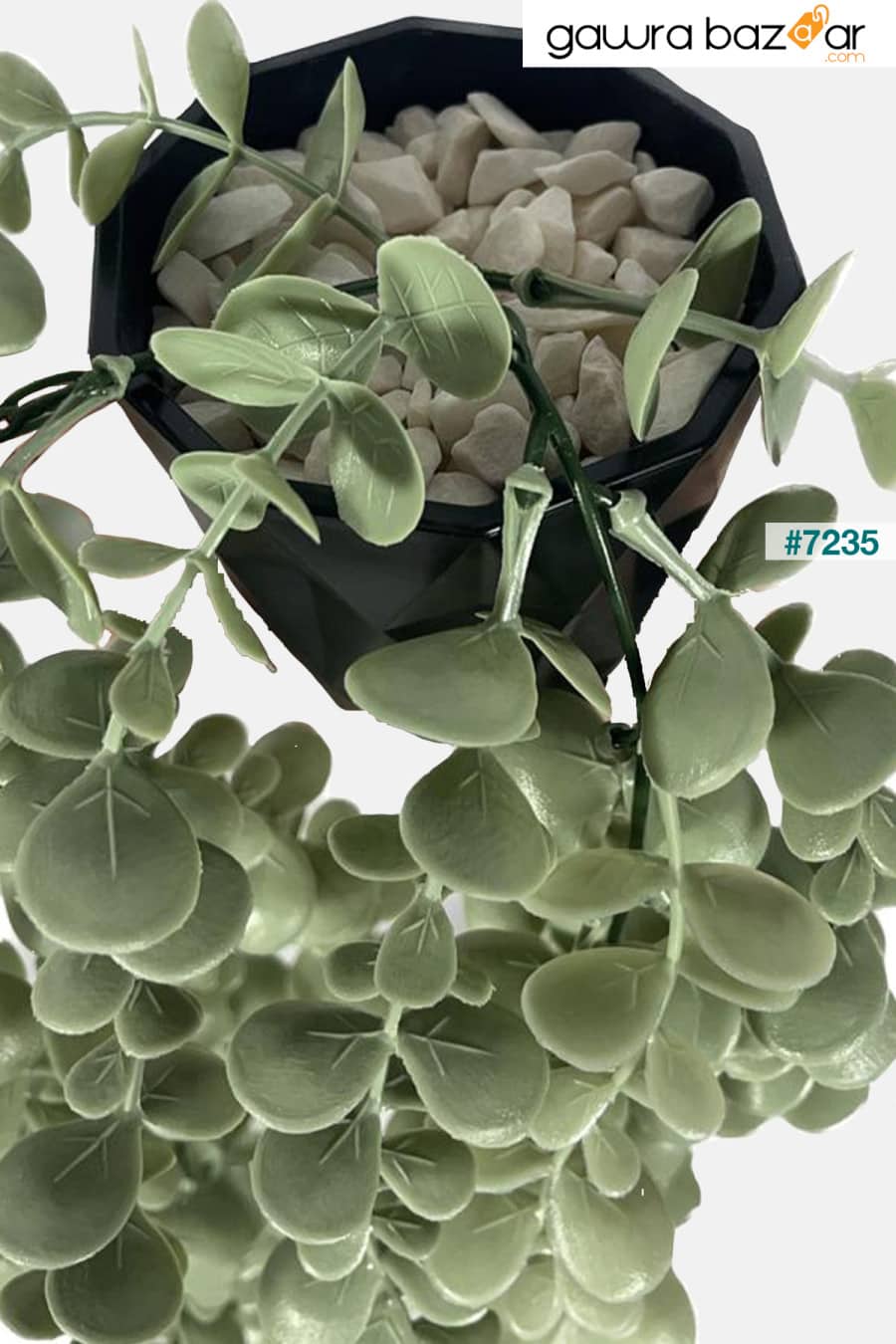 زهرة اصطناعية الماس وعاء أسود مصباح قلادة أوكالبتوس الأخضر الباستيل Lilac Home 2