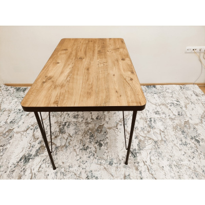 طاولة مطبخ بيضاوية من خشب الصنوبر الأطلسي 70x120