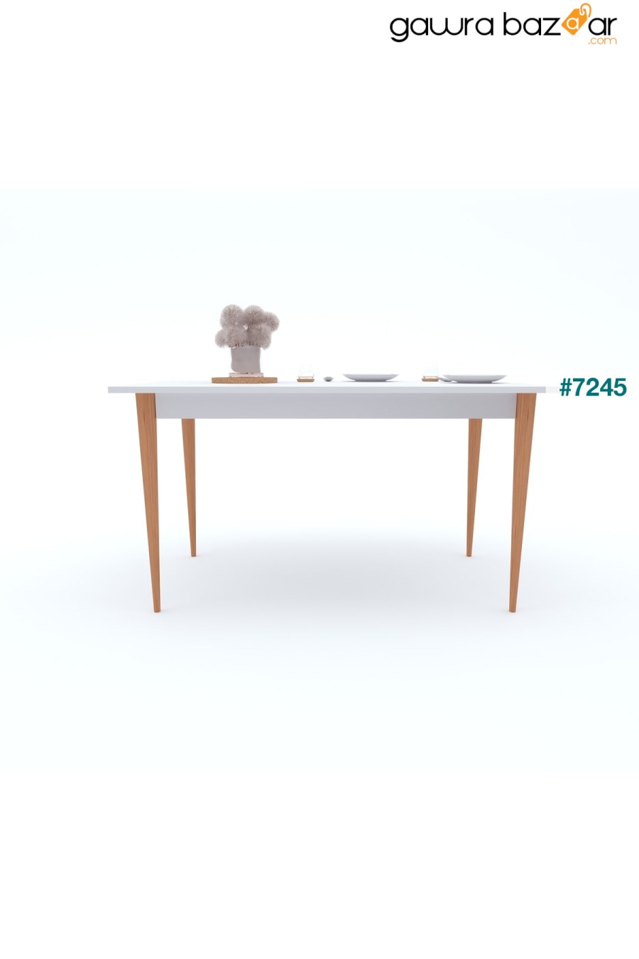 طاولة مطبخ كاريا بيضاء 120 × 67 سم Ankara Mobilya 2
