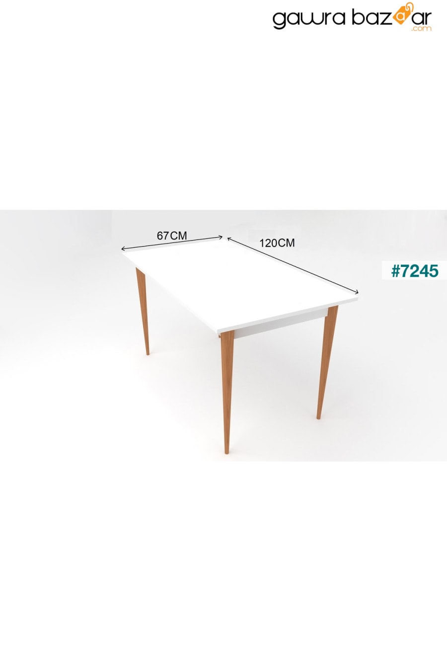 طاولة مطبخ كاريا بيضاء 120 × 67 سم Ankara Mobilya 5